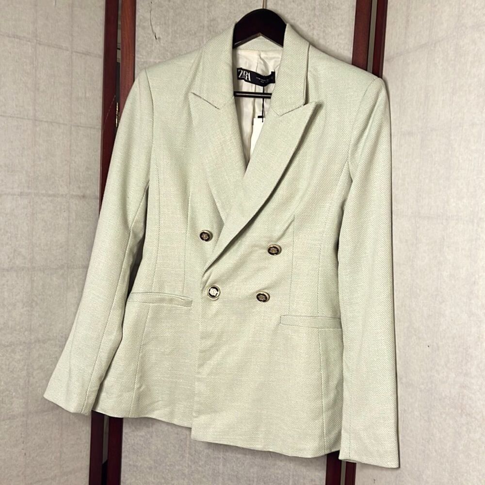 ZARA DOUBLE BREASTED LAPEL COLLAR NWT SIZE XS